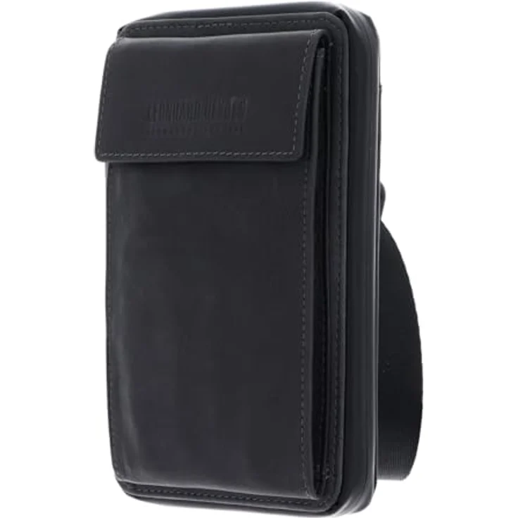 Leonhard Heyden Den Haag Handytasche aus 100% Leder, 11 cm x 4 cm x 18 cm, grau – Bild 2