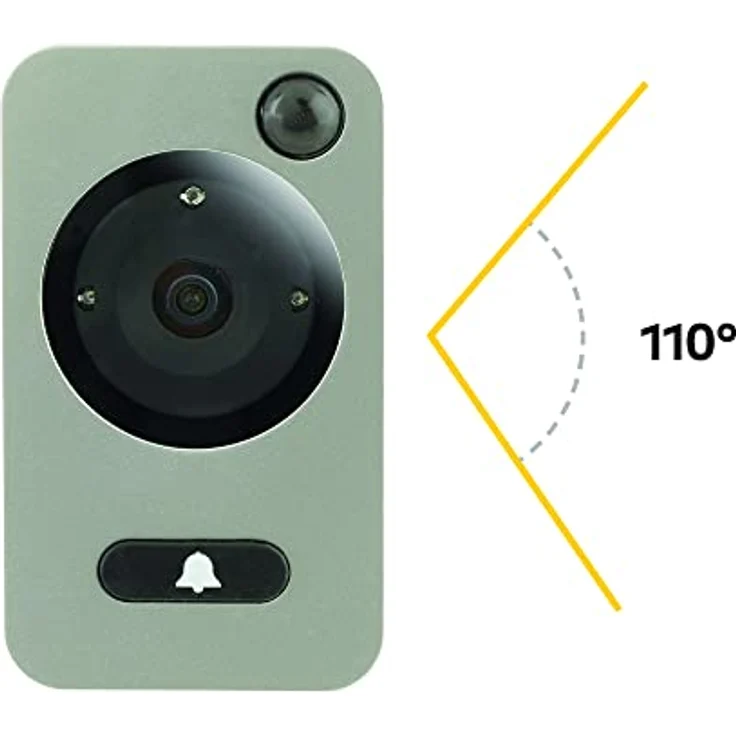 Yale Digitaler Türspion 5800, Smart Home mit Auto Imaging, 110° Blickwinkel, Infrarot-Nachtsicht, Silber – Bild 3