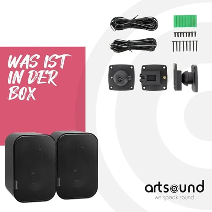 Artsound UNI30 B, 2-Wege 2.0 Lautsprecher, kabelgebunden, 100-20000 Hz, 8 Ohm, Schwarz – Bild 7