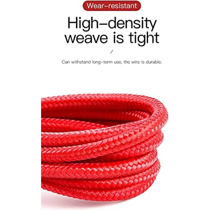 Baseus Cable Cafule - USB to Lightning - 2,4A 0,5 m (CALKLF-A09) red – Bild 14