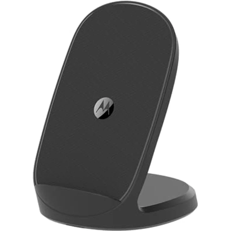 Motorola TurboPower kabelloses Ladegerät, 15 W, Schnellladeständer für Qi-kompatible Handys, Schwarz – Bild 1