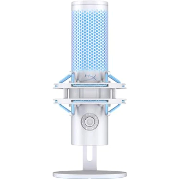 HP HyperX QuadCast 2, USB Mikrofon in Grau mit 24-Bit/96kHz Recording, Tap-to-Mute-Sensor und abnehmbaren Shock-Mount – Bild 1