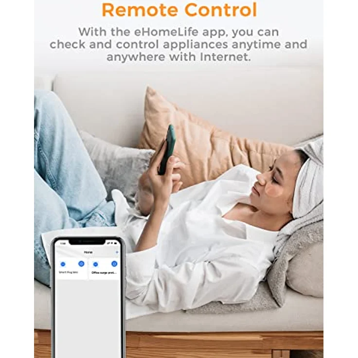 Refoss WLAN Steckdose Zeitschaltuhr Steckdose 2er Pack Smart MINI Steckdose mit Fernbedienung, Smart Home WiFi Steckdose mit Sprachsteuerung, Smart Plug Funktioniert mit Alexa, Google – Bild 4