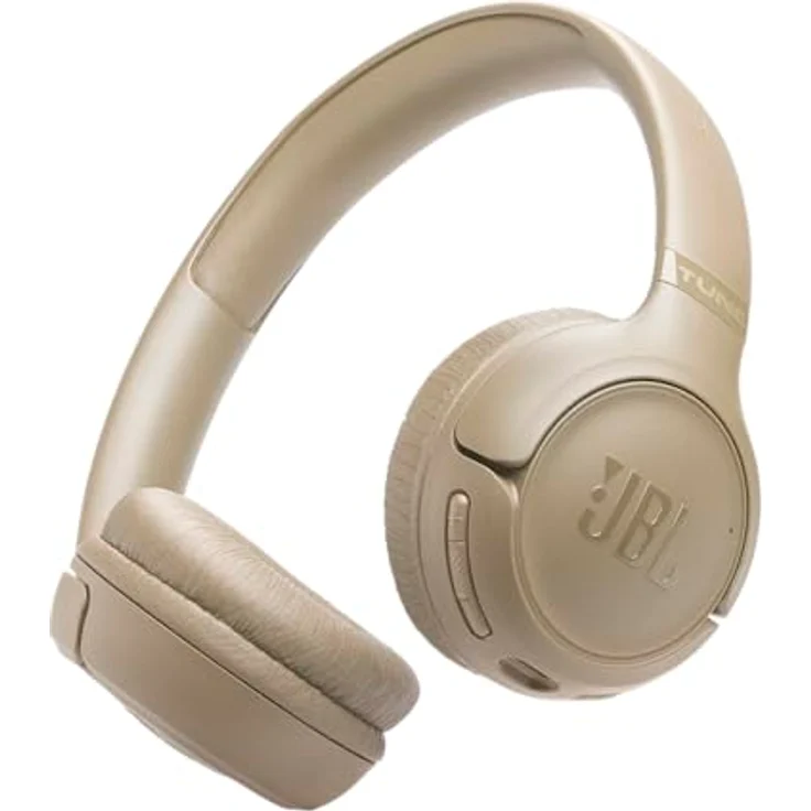 JBL Tune 530 BT, Wireless On-Ear Kopfhörer mit JBL Pure Bass Sound, bis zu 76 Stunden Wiedergabezeit, Bluetooth 6.0, leichtes, faltbares Design, Google Fast Pair, Microsoft Swift Pair, Beige – Bild 1