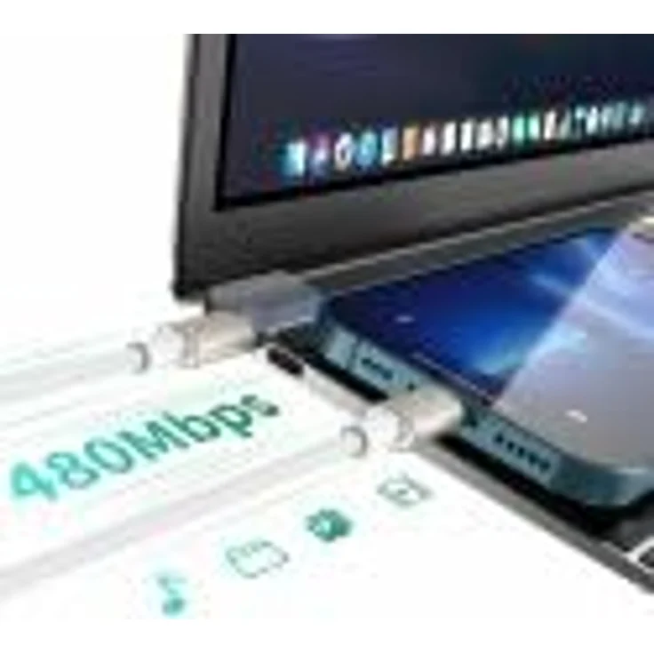 4Smarts USB-C auf Kabel PremiumCord 60W 3er Set, 0.5m, 1.5m, 3m, weiß, robust und langlebig, unterstützt schnelles Laden und Datenübertragung – Bild 3