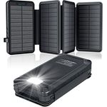 Elzle Solar Powerbank (26800 mAh), Powerbank, Schwarz