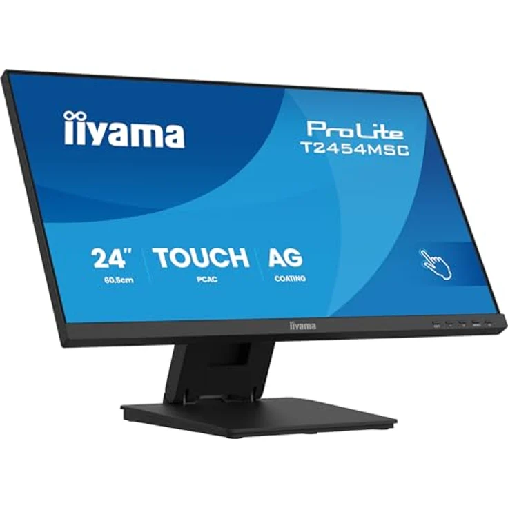 iiyama Prolite T2454MSC-B3AG, 23,8" Full-HD IPS Touchscreen-Monitor, 10-Punkt Multitouch, HDMI, DP, USB 3.2, Höhenverstellung, schwarz – Bild 4