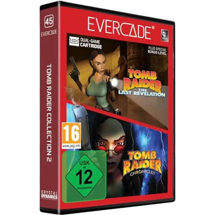 Blaze Evercade Tomb Raider Collection 2 Cartridge, Giga Cart mit The Last Revelation und Tomb Raider Chronicles, kompatibel mit Evercade-Geräten – Bild 1