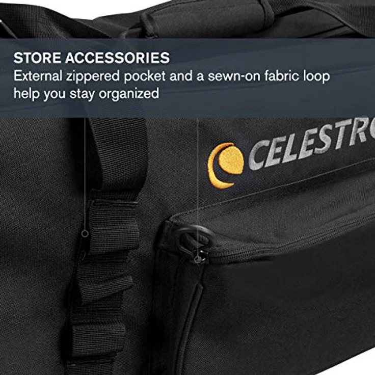 Celestron – 34 Zoll Stativtasche – Aufbewahrung & Tragetasche für Stativ und Zubehör – konfigurierbare, gepolsterte Innenwände – Bonus gepolsterte Zubehörtasche – Bild 4