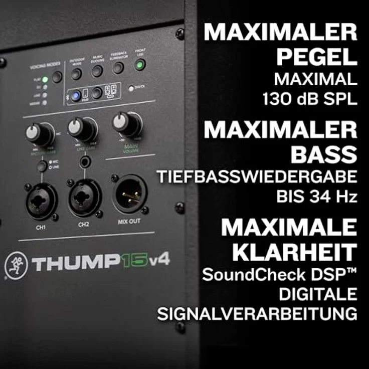 Mackie Thump15v4, 15" Aktivlautsprecher mit SoundCheck DSP, Bluetooth und drahtloser Steuerung – Bild 3