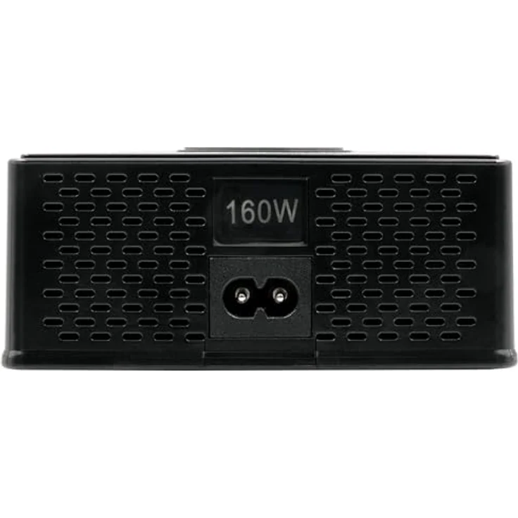 Exsys EX-1106 Multiport High Power Charger, 160W, QI 15W, USB-C PD, 6 Geräte gleichzeitig aufladen, mit Display – Bild 3