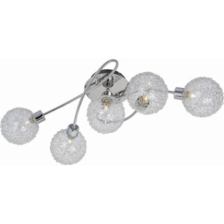 Lindby Deckenlampe 'Ticino' (Modern) in Chrom aus Metall (5 flammig, G9) - Smarte Deckenbeleuchtung, Flurleuchte - Lindby Wandleuchte für eine gemütliche Atmosphäre – Bild 1