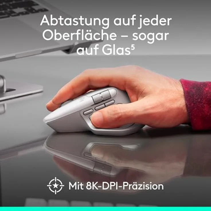 Logitech MX Master 4 for Mac, ergonomische Bluetooth-Maus mit haptischem Feedback, MagSpeed-Scrolling, USB-C-Aufladung, Space-Schwarz – Bild 5