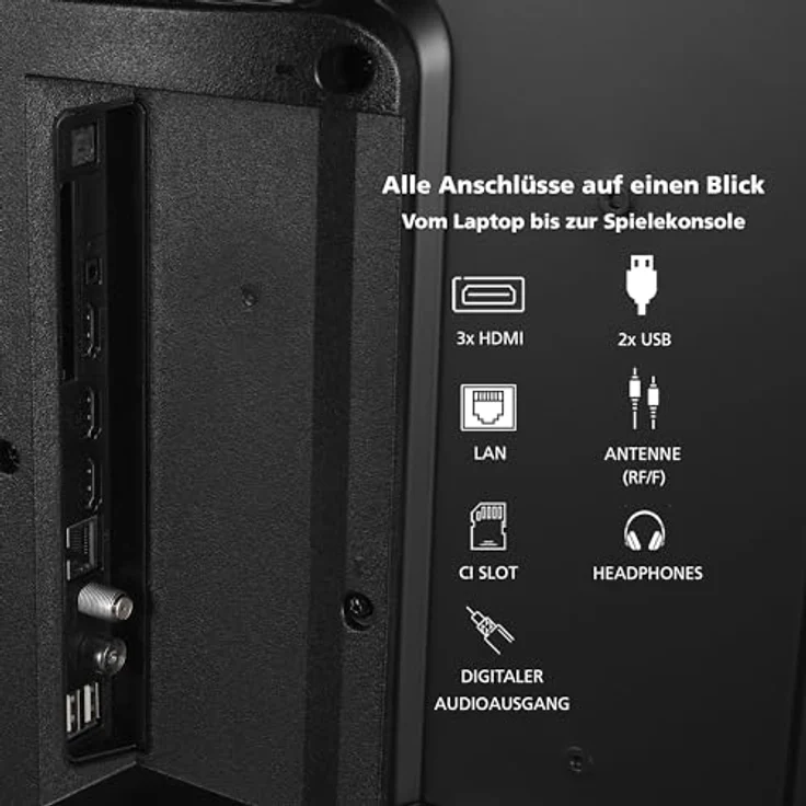 Toshiba 43 Zoll VIDAA TV Fernseher (4K UHD Smart TV, HDR Dolby Vision, Triple-Tuner, Bluetooth, Dolby Audio) 43UV3463DAW [2024] – Bild 3