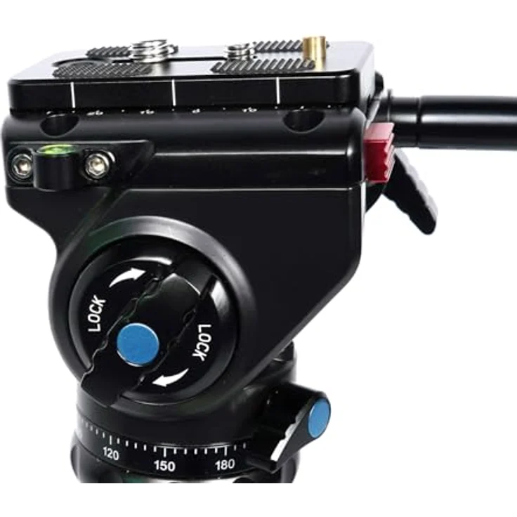 Sirui VA-5 Fluid Videoneiger (mit Schnellwechselplatte 69mm, flache Basis, Aluminium) schwarz – Bild 5
