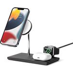 Native Union Snap 3-in-1 Magnetic Wireless Charger - Ladestation für iPhone 14/13 / 12 & Watch Ultra mit kabellosem Pad für AirPods (Pro/Pro 2) - Einstellbarer Winkel & diskrete LED-Anzeigen
