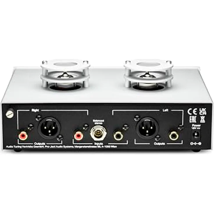 Pro-Ject Tube Box S3 B, True Balanced High End Röhren Phono-Vorverstärker mit Dual Mono Design, MM/MC kompatibel, Silber – Bild 2