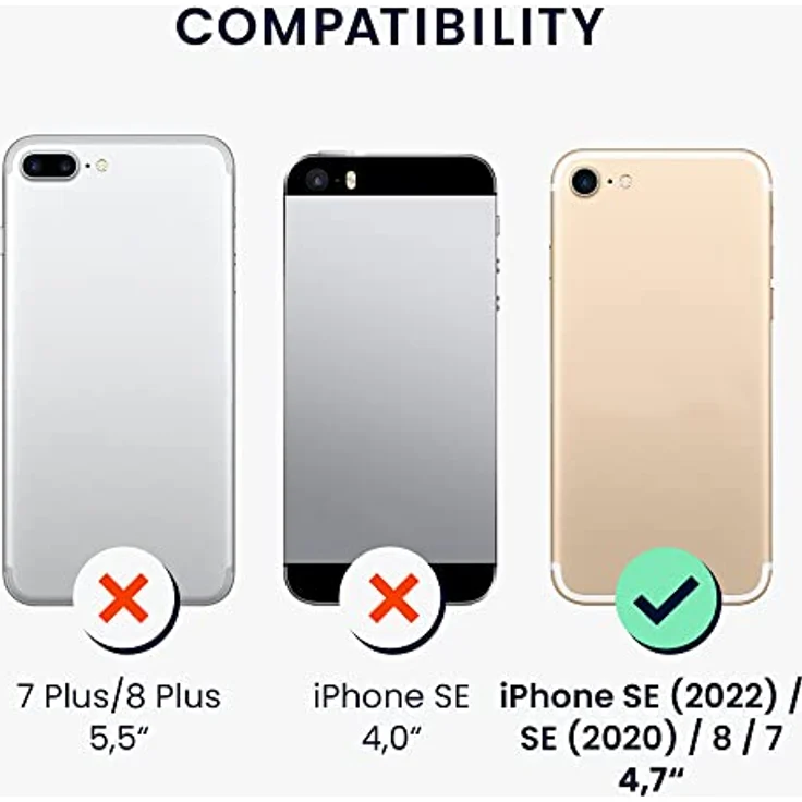 kwmobile Handyhülle, Hülle für Apple iPhone 7 - 8 - SE (2020) - TPU Silikon Handy Schutzhülle Cover Case – Bild 6