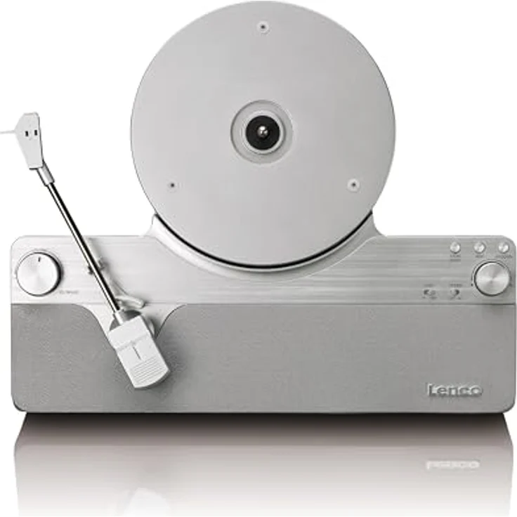 Lenco LSA-071SI - Vertikaler Plattenspieler mit Bluetooth® und eingebauten Lautsprechern - Silber – Bild 3