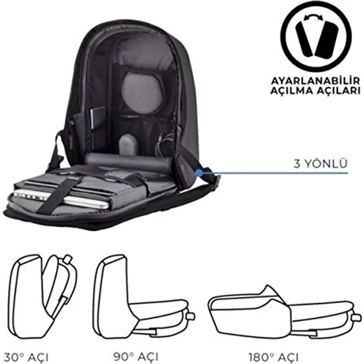 XD Design Bobby Hero XL, 17" Laptop Backpack, schwarz, Notebook-Rucksack – Bild 8