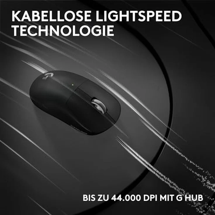 Logitech G PRO X SUPERLIGHT 2c, kabellose Gaming-Maus mit 44K DPI-Sensor, 8 kHz Abtastrate, 5 programmierbaren Tasten, USB-C-Ladefunktion, 53 g, Schwarz – Bild 5