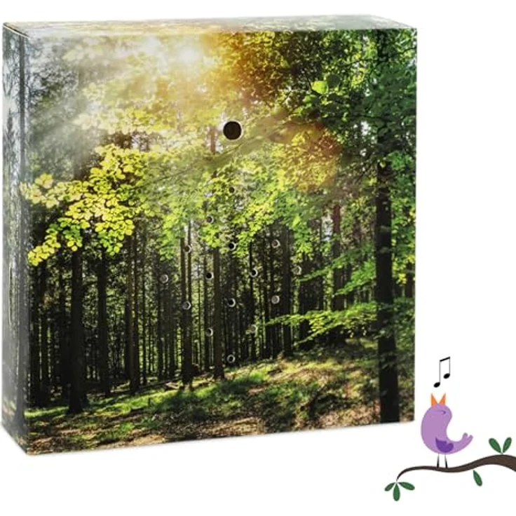 Spetebo 1.01 Soundbox Wald, Bluetooth-Lautsprecher mit beruhigenden Vogelgeräuschen, mehrfarbig, 12 cm – Bild 4