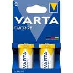 Varta Energy C Batterie LR14, Primär Alkali Mangan, 2er Blister, 1,5 V