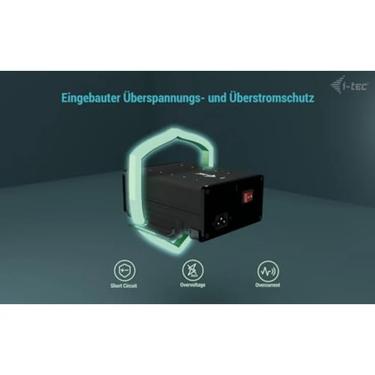 i-tec USB-C/USB-A Metal Charging+Data HUB, 10x USB-C Anschlüsse, 15W pro Port, 180W integrierter Stromadapter, leise Kühlung – Bild 9