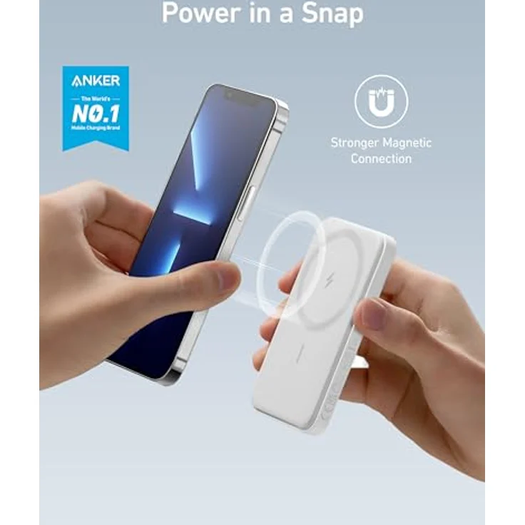 Anker 621 Magnetic Battery (MagGo), weiß (A1610022) – Bild 2