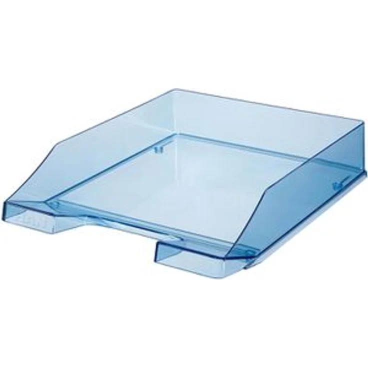 Han Briefablage 1026-x-26, Klassik transparent, A4, blau transparent, stapelbar, Kunststoff