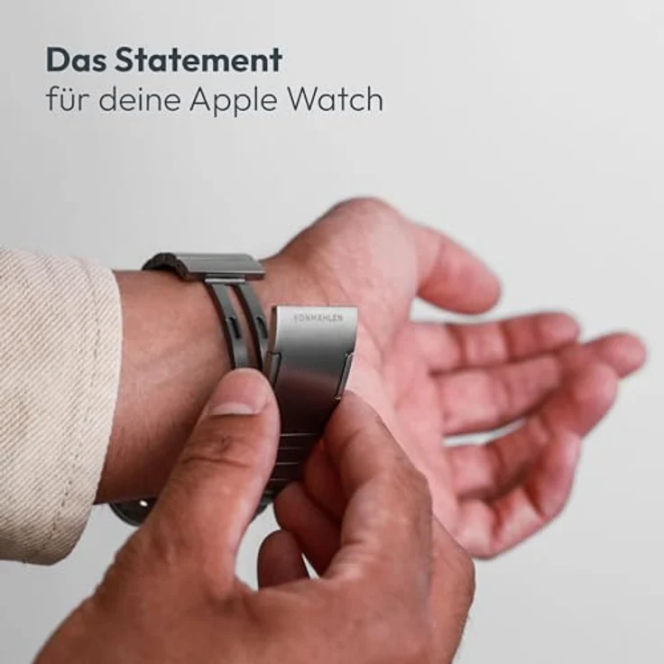 VONMÄHLEN Link Bracelet Pro, Titanarmband kompatibel mit Apple Watch, ultraleicht, mit 25% Recyclinganteil und Anpassungstool – Bild 5