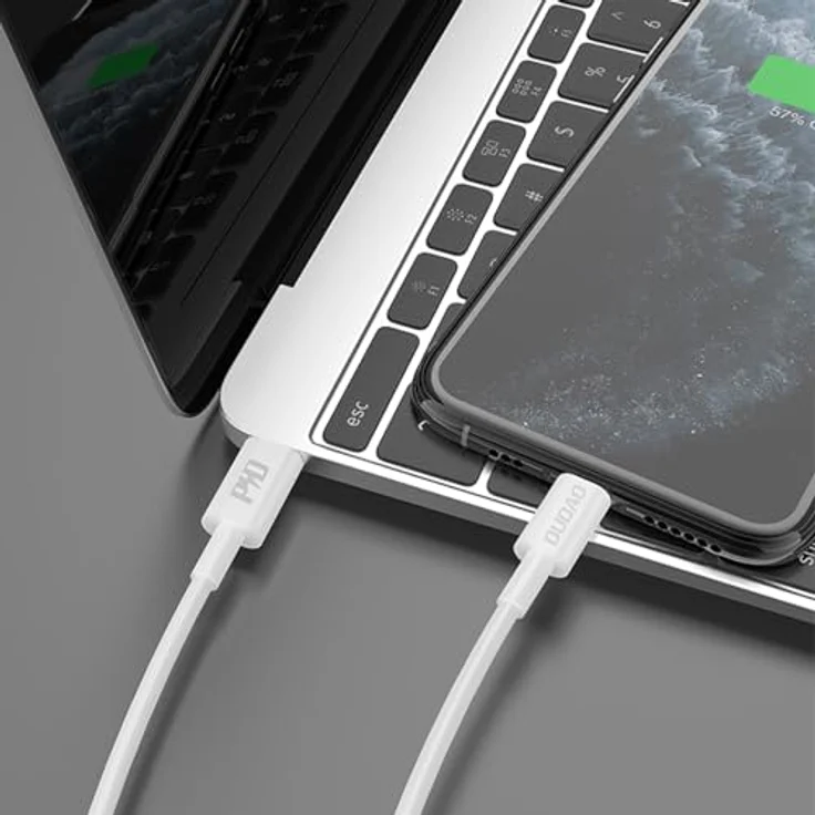 Dudao L6X USB-C - Lightning PD 20W Kabel, 1M, für schnelle Aufladung und Datenübertragung, Weiß – Bild 4