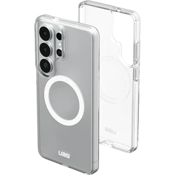 URBAN ARMOR GEAR Scout Clear Case für Samsung Galaxy S26 Ultra, UV beständig, Wireless Charging, magnetisches Aufladen, erhöhter Rand, Ice (transparent) / weiß – Bild 1