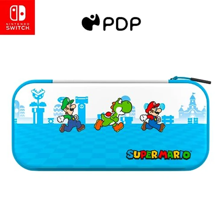 PDP Mario Escape - Miscellaneous Bag - Travel Case mit integriertem Stand für Nintendo Switch™, Nintendo Switch™ Lite und Nintendo Switch™ - OLED Model, Schwarz – Bild 1