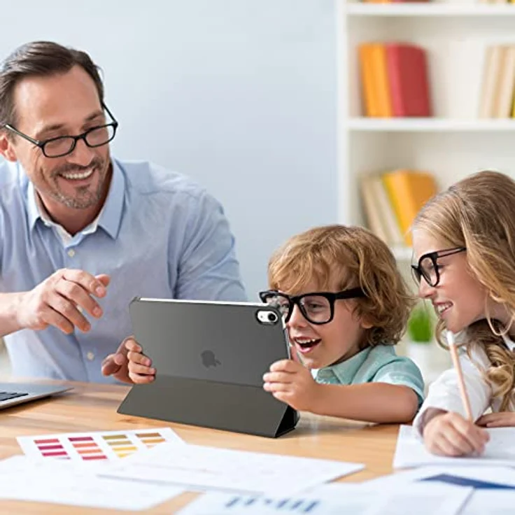 ProCase Hülle für iPad 11" (A16) 11. Gen 2025 & 10,9" 10. Gen 2022, Leicht Durchsichtig, Hartschutzhülle mit Auto Schlaf-/Weckfunktion - Schwarz – Bild 3