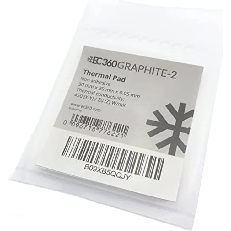 EC360 GRAPHITE-2, 20W/mK Wärmeleitpad (30 x 30 x 0,05 mm) mit überragender Wärmeleitfähigkeit und einfacher Installation – Bild 1