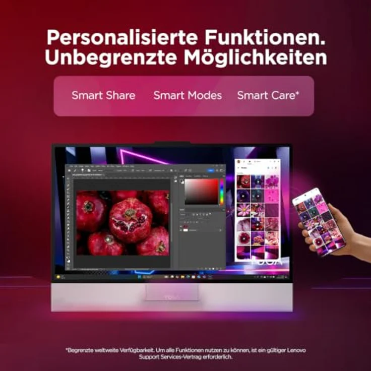 Lenovo Yoga 32IPH11 F0JK, All-in-One PC mit Intel Core Ultra X7, 32 GB RAM, 2 TB SSD, 31,5 Zoll UHD-Display, Windows 11 Pro, Wi-Fi 6, Bluetooth 5.4 – Bild 10