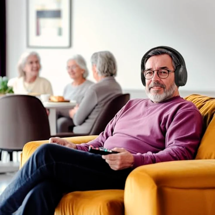 Hama TV Kopfhörer Over-Ear mit 2,4 GHz Funkstation und Bluetooth, Lautstärkeregler, geschlossene Bauweise – Bild 12