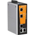Weidmüller Switch Hutschiene 5x10/100Mbps Managebar 1504310000 (5 Ports), Netzwerk Switch, blau