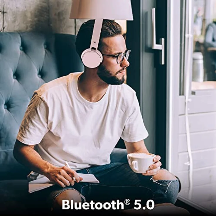T'nB Kabellose Bluetooth-Kopfhörer Single 2, 8 Stunden Hörzeit, verstellbar, integriertes Mikrofon, für Sport und Training, Rosa – Bild 2