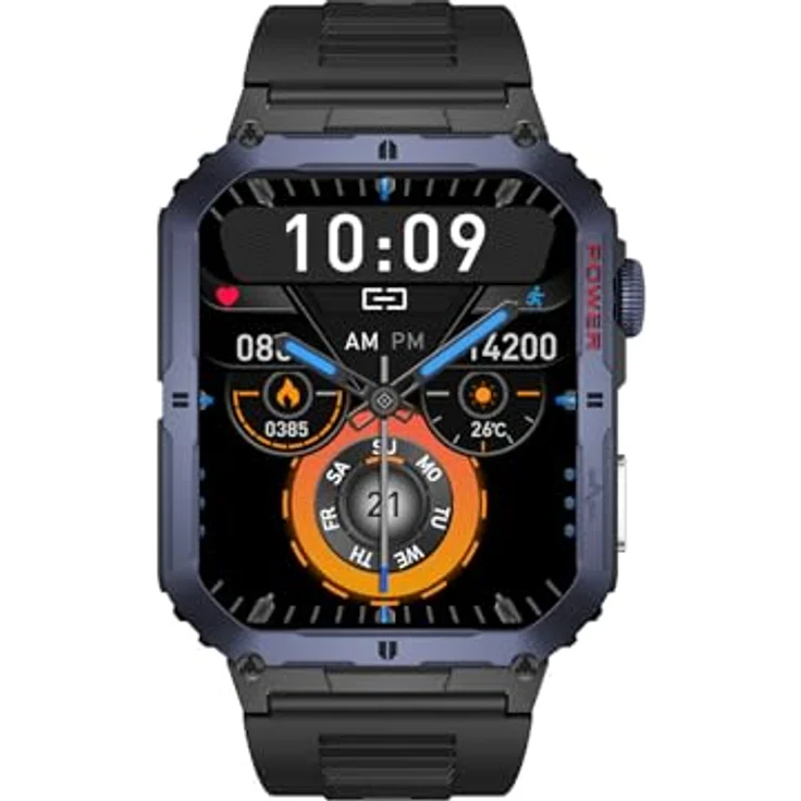 Trevi T-FIT 500 S Smartwatch mit 2,06 Zoll AMOLED-Display, Always On Full Touch, kabellose Anrufe, Schlafüberwachung, Schritte, Herzfrequenz, Fitness-Tracker, wasserdicht, Blau – Bild 2