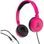 Music Sound|Bügelkopfhörer mit Kabel Over Ear Basic|On-Ear-Kopfhörer Faltbarer Kopfbügel mit 1,2 m Anti-Tangle-Kabel und integriertem Mikrofon-3,5-mm-Klinkenanschluss – Farbe Rosa, MUSICSOUNDFULLCP