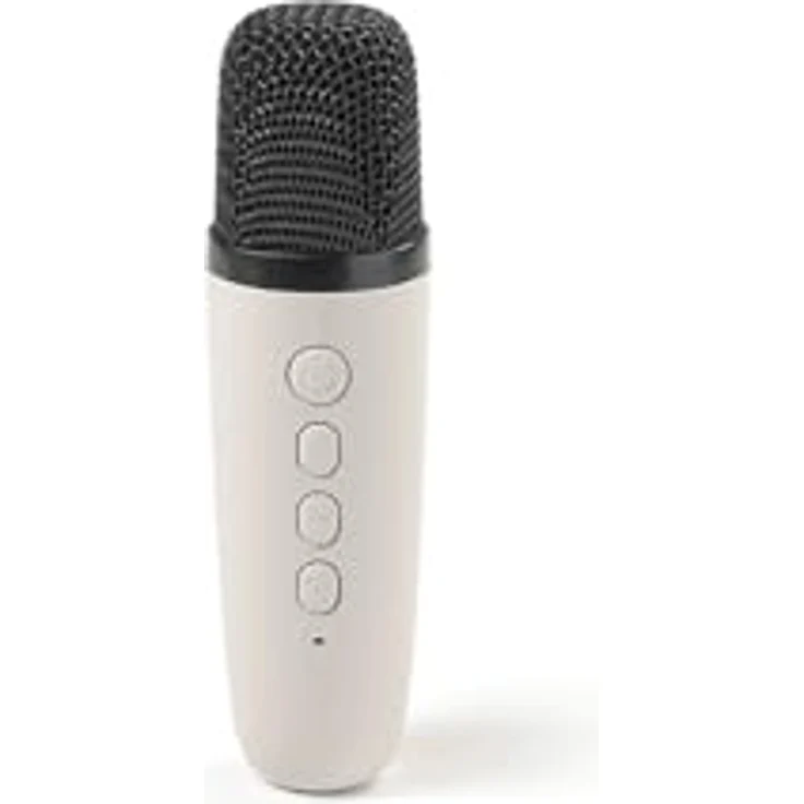 CellularLine Bluetooth Karaoke Speaker Mini, tragbare Karaoke-Anlage mit 5W Lautsprecher, Mikrofon, LED-Lichtern, weiß – Bild 3