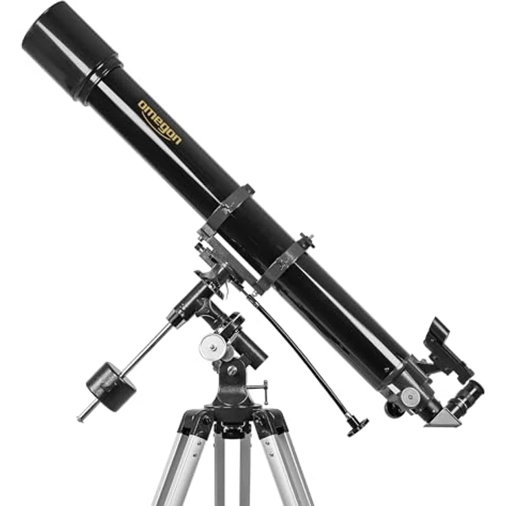Omegon Teleskop AC 90/1000 EQ-2, Refraktor mit 90mm Objektivöffnung und stabiler parallaktischer Montierung – Bild 2
