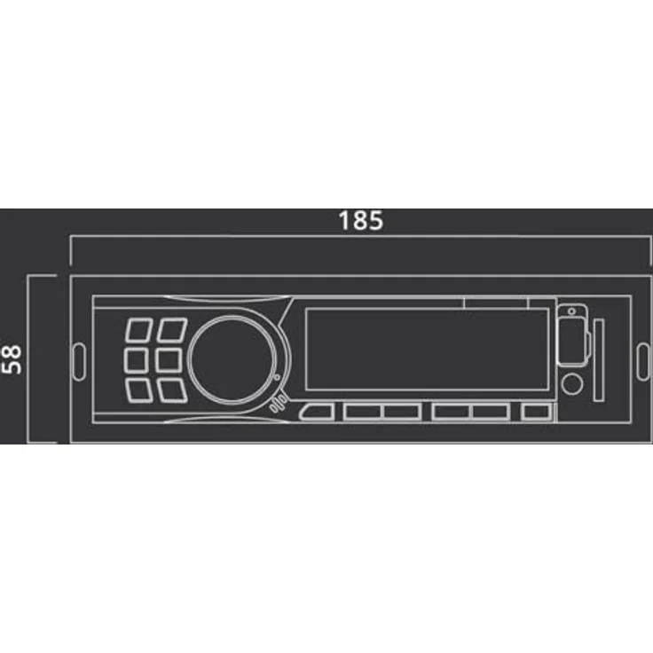 Muse M-195 Autoradio mit Bluetooth, 4 x 40 W, elegante schwarze Oberfläche – Bild 5