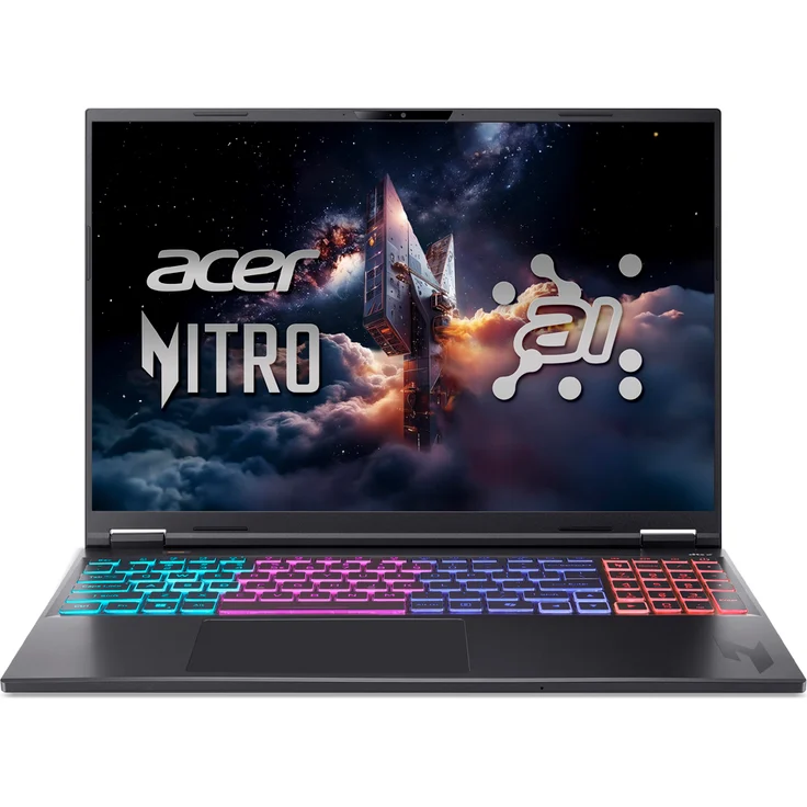 Acer Nitro 16S AI (AN16S-61-R7CZ) Gaming Laptop, 16" WQXGA 180Hz, Ryzen AI R7-350, 32GB RAM, 1TB SSD, GeForce RTX 5070Ti, schwarz