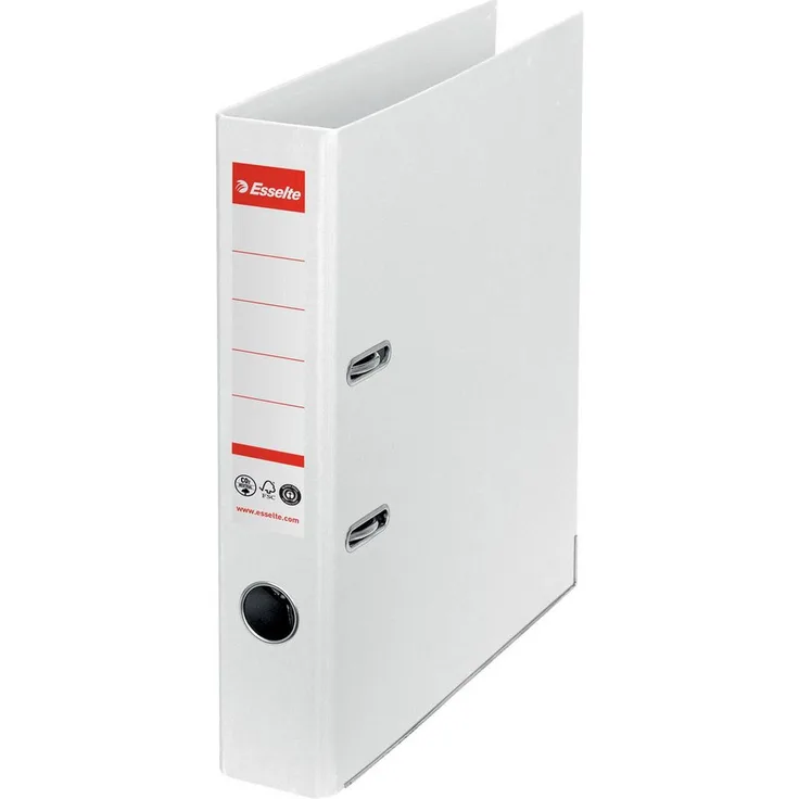 ESSELTE Aktenordner Ordner No.1 klimaneutral Papier A4 50mm weiß, 100% recycelbar, mit Hebelmechanik und FSC-Zertifizierung