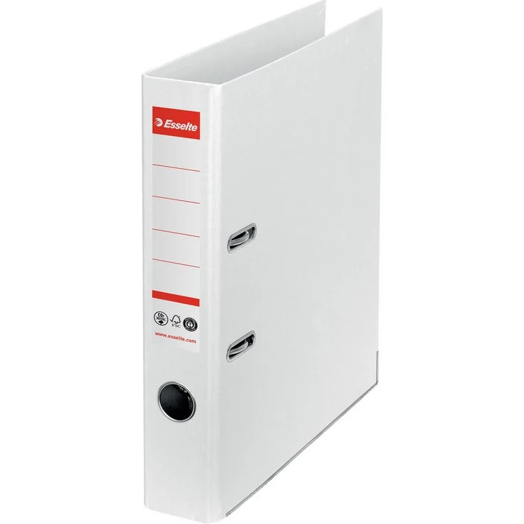 ESSELTE Aktenordner Ordner No.1 klimaneutral Papier A4 50mm weiß, 100% recycelbar, mit Hebelmechanik und FSC-Zertifizierung – Bild 1