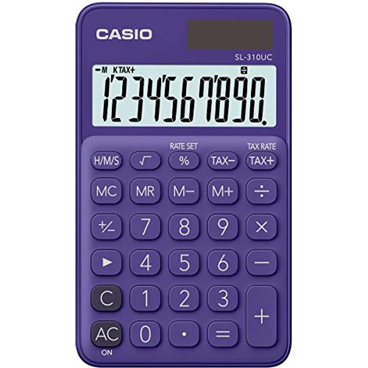 Casio SL-310UC-PL Taschenrechner, 10-stellig, in zehn Farbvarianten – Bild 2