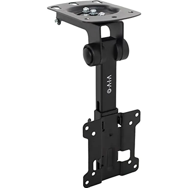 Vivo Manuelle Flip Down Mount zusammenklappbar Tilt Spitzdach Deckenmontage für LCD Flache TV & Monitore